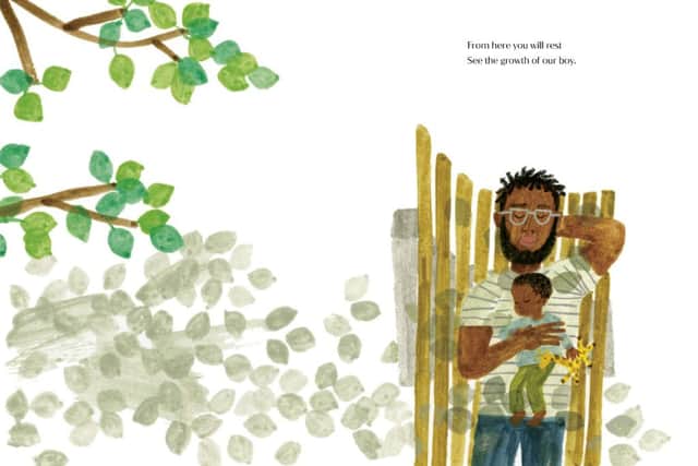 The Bench, the debut children's book written by the Duchess of Sussex, with illustrations by artist Christian Robinson (Penguin Random House)