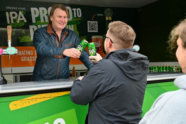 Celebrity gardener David Domoney enjoys sharing pints and cans with the public