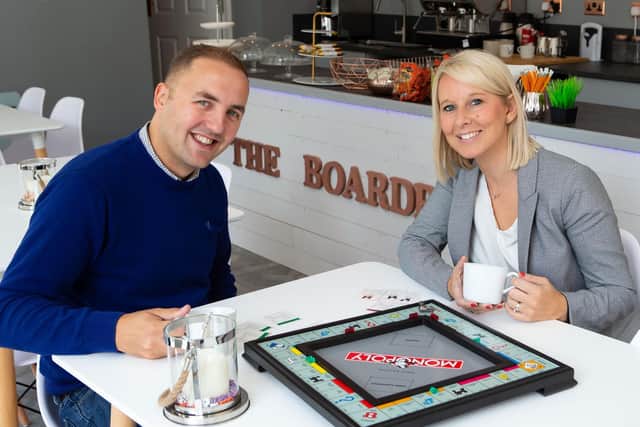 Paul and Nicola Middleton at their board-game cafe, The Boardroom, Rochdale Road, Todmorden