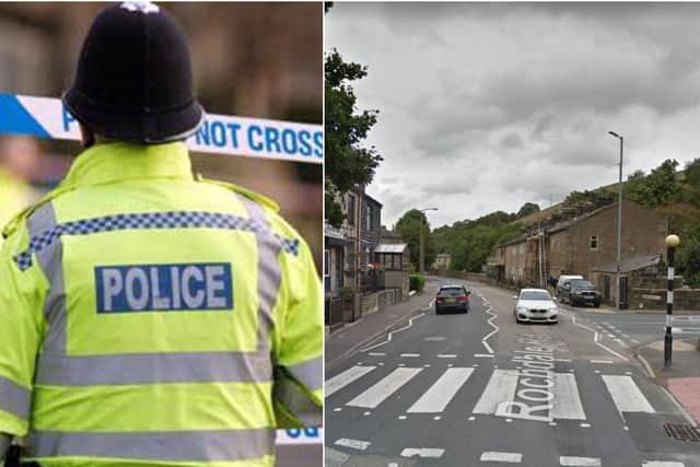 A man was hit as he crossed the road on the A6033 Rochdale Road in Todmorden.