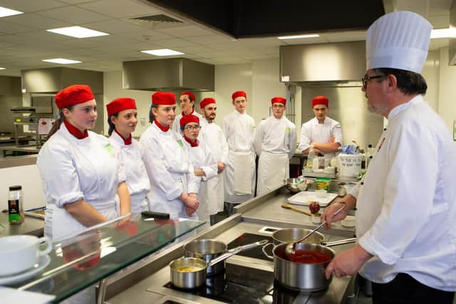 Trainee chefs at Calderdale College