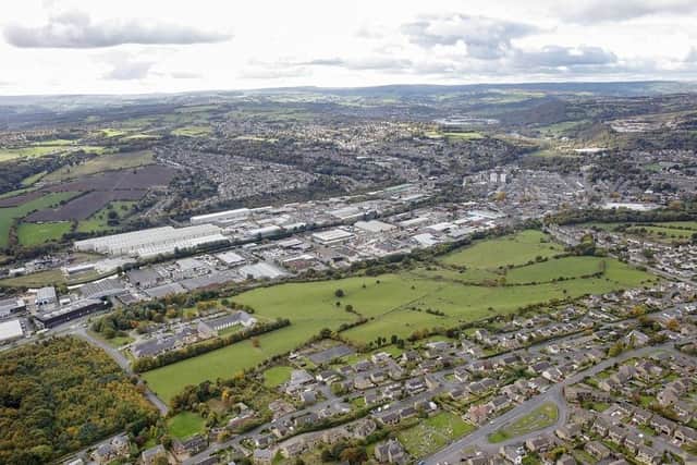 Aerial view of Clifton where the business park is being proposed