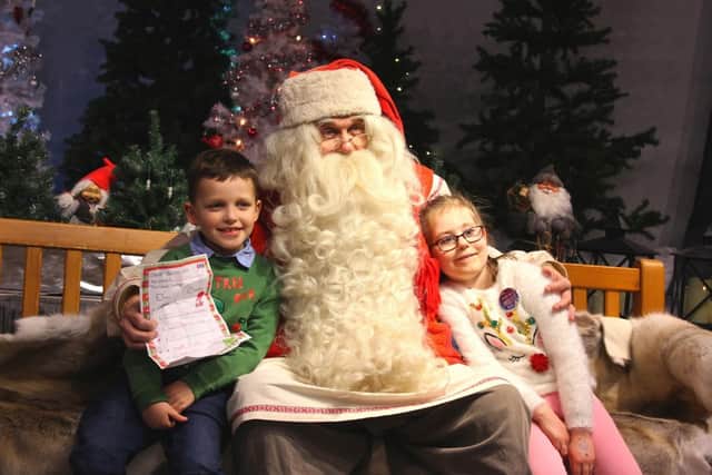 Wishes come true for six-year-olds Albie Noble and Violet Teale as they visit Lapland and meet Father Christmas