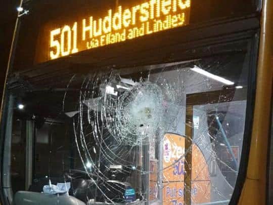 The 501 service was attacked in the late evening, on Sunday