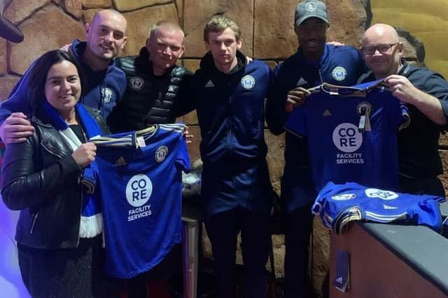 Colette Watts (far left) and Drew Woodhouse (far right) with from Josh Staunton, Pete Wild, Cameron King and Tobi Sho-Silva