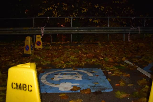 A charging point, which was installed in September onNorth Bridge car park, was unfortunately damaged beyond repair in an incidentinvolving a vehicle.
