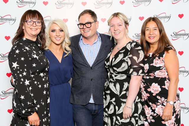 Awards: Consultants Michelle Bancroft, Bernice Lowry, Gem Beresford and Tamina Oates meet Alan Carr.