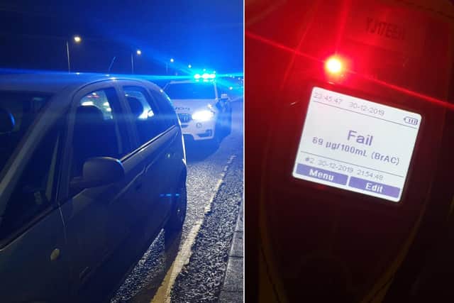 The driver's failed test on the M62 (Picture West Yorkshire Police)