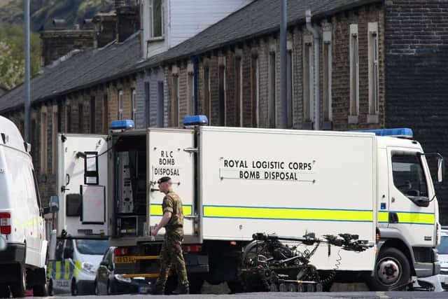 The army's bomb disposal team for Catterick in North Yorkhsire was called to Calderdale on Friday