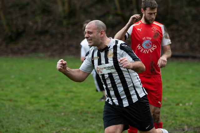Actions from Sowerby Bridge v Hebden Royd Red Star, at Sowerby Bridge. Pictured is Damian Watkins