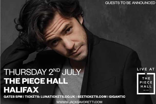 Jack Savoretti will be performing at the Piece Hall in July