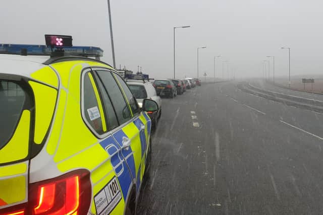 West Yorkshire Police traffic officer tweeted this picture of snow up at Rishworth