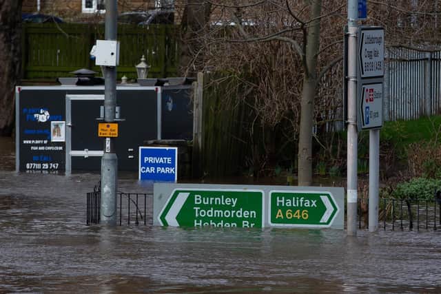 Sunday's flooding in Mytholmroyd