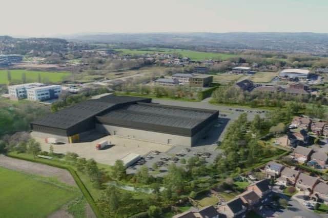 An artists impressions of the proposed Aflex plastic hose factory at Bradley Business Park,
