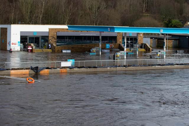 Flooding in Mytholmroyd on Sunday February 10