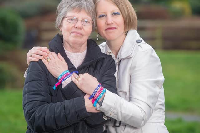 Catherine Berry with her mum Christine Fuller on World Cancer Day Picture Richard Walker/ImageNorth