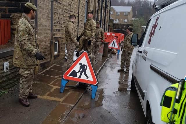 The 4th Infantry were present in Calderdale during the weekend in preparation for Storm Dennis (1)