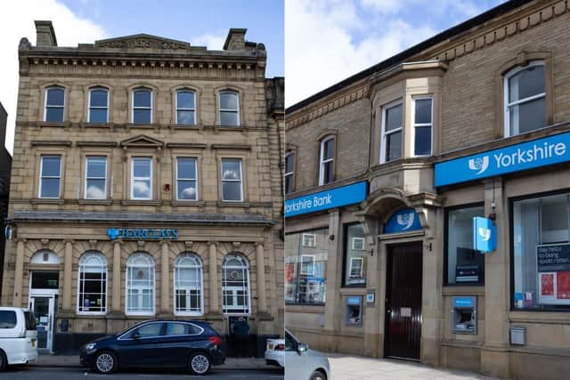 Two banks have announced that their branches in Brighouse will close later this year.