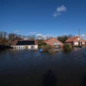 The aftermath of flooding in Snaith, East Yorkshire, in February. Credit: SWNS