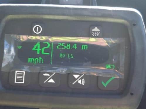 A driver was caught speeding at 42mph in a 20pmh zone (Picture West Yorkshire Police)
