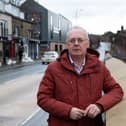 Leader of Calderdale Council, coun Tim Swift, in Mytholmroyd - one of the worst-hit areas in the country after Storm Ciara