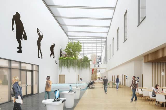Architect's impression of inside of new Halifax leisure centre