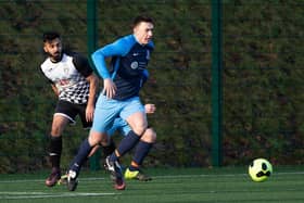Actions from FC Panda v Feathers, at Calderdale College. Pictured is Liam Senior