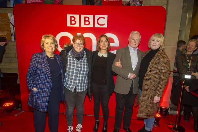 Last Tango cast member, including Nicola Walker (centre). Picture: Tony Johnson.