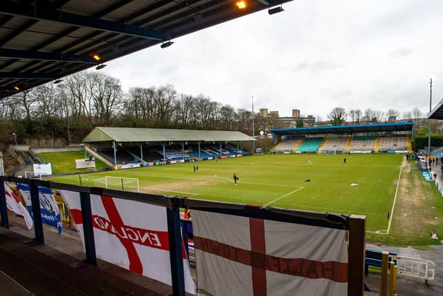 FC Halifax Town v Ebbsfleet United.  National League. The MBi Shay Stadium.14 March 2020.  Picture Bruce Rollinson