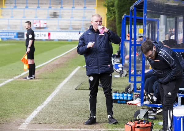 Football - FC Halifax Town v Bromley. Town manager Pete Wild.