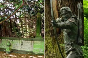 The fabled grave of Robin Hood is located at Kirklees Priory.