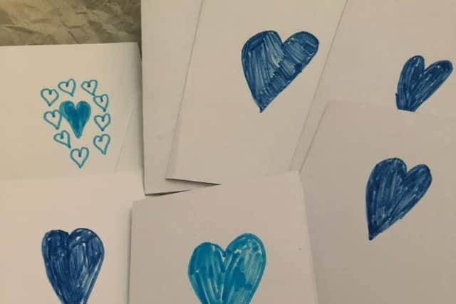Cards written by Jessica Reed, 12 and Sophia Reed, 9