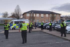Police outside Calderdale Royal Hospital (Picture Calderdale Council Safety and Resilience team)
