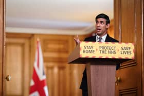 Chancellor Rishi Sunak speaking during a media briefing in Downing Street, London, on coronavirus (COVID-19). Photo: Downing Street / PA