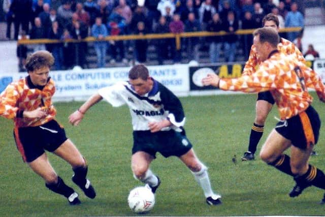 Jamie Paterson in action for Town against Southport in August 1993. Photo: Keith Middleton