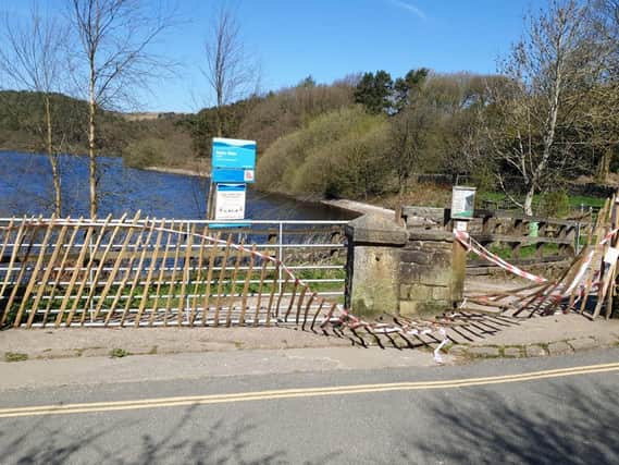 Tape had been removed by a member of the public to access Ogden Water, breaking Government lockdown rules