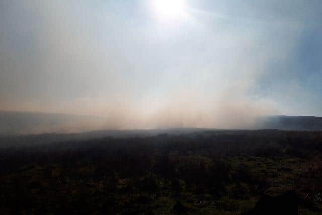 Moorland fire by Widdop Reservoir in Hebden Bridge. (Picture West Yorkshire Fire and Rescue)