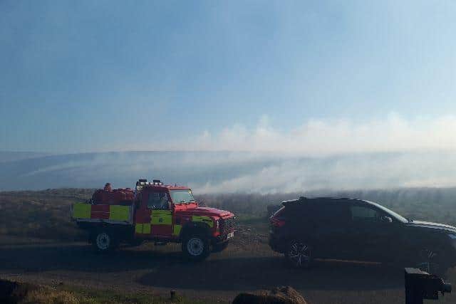 Moorland fire by Widdop Reservoir in Hebden Bridge. (Picture West Yorkshire Fire and Rescue)