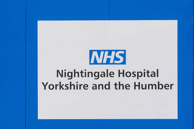 NHS Nightingale Yorkshire and the Humber hospital in Harrogate. Photo by James Hardisty.