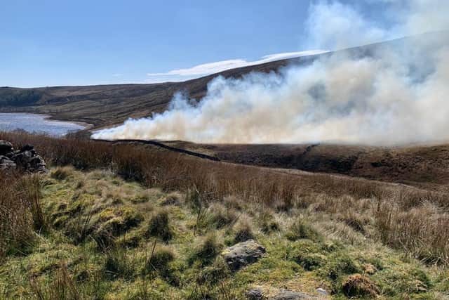 Shaun Walton, Group Manager ofLancashire Fire andRescue Service has shared these pictures as fire crews from West Yorkshire tackled the fire on Sunday afternoon in Hebden Bridge.