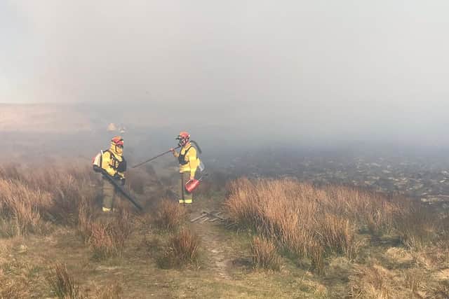 Shaun Walton, Group Manager ofLancashire Fire andRescue Service has shared these pictures as fire crews from West Yorkshire tackled the fire on Sunday afternoon in Hebden Bridge.