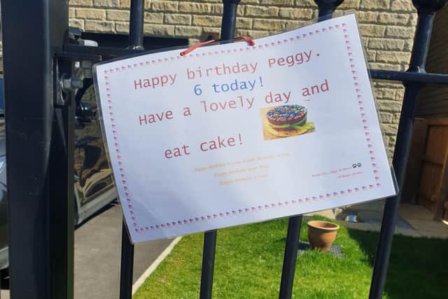 Peggy's lockdown birthday messages.