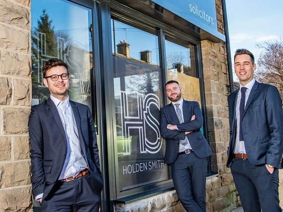 James Smith, Dave Bancroft and Jamie Megson, founders of Holden Smith Law