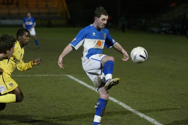 Lewis Killeen in action for Town against Oxford