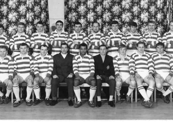 Stuart Kelley, sixth from the left on the back row, during his Halifax days