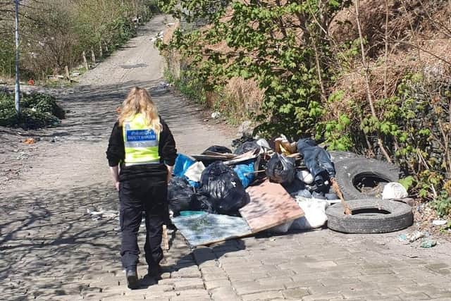 Fly tipping in Halifax (picture by Calderdale Council's Community Safety & Resilience Team)