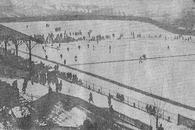 A snowy Shay scene, as Halifax Town take on New Brighton on 1 February 1947. Photo: Johnny Meynell