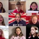 The children got together on-line to sing We'll Meet Again