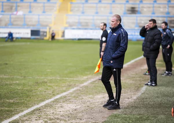 Football - FC Halifax Town v Woking at the MBI Shay Stadium. Town Manager Pete Wild.