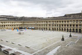 Halifax's Piece Hall looking empty. Photo by Jim Fitton.